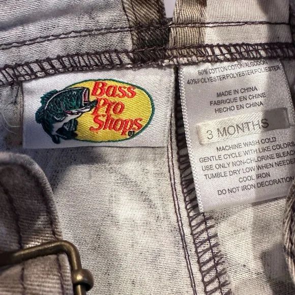 Baby Bass Pro Shops Camouflage Overalls Size 3 Months - Picture 5 of 7